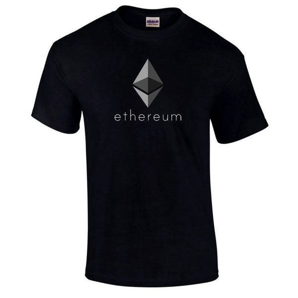 Ethereum black men's or women t-shirt short sleeve sizes from s-3xl - Crypto gear and stuff