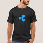 Ripple (XRP) Cryptocurrency t-shirt (Black)  New Fashion Mens Short Sleeve T shirt Cotton T Shirts Free Shipping Men T Shirt - Crypto gear and stuff