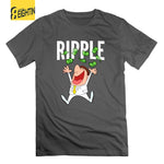Ripple XRP Millionaire Cryptocurrency T-Shirt Tops Round Collar T Shirts Short Sleeves Original Tops for Men 100% Cotton Tees - Crypto gear and stuff