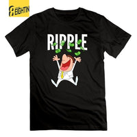 Ripple XRP Millionaire Cryptocurrency T-Shirt Tops Round Collar T Shirts Short Sleeves Original Tops for Men 100% Cotton Tees - Crypto gear and stuff