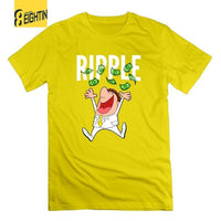 Ripple XRP Millionaire Cryptocurrency T-Shirt Tops Round Collar T Shirts Short Sleeves Original Tops for Men 100% Cotton Tees - Crypto gear and stuff