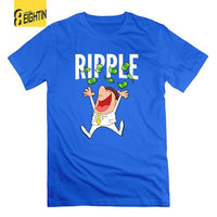 Ripple XRP Millionaire Cryptocurrency T-Shirt Tops Round Collar T Shirts Short Sleeves Original Tops for Men 100% Cotton Tees - Crypto gear and stuff