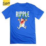 Ripple XRP Millionaire Cryptocurrency T-Shirt Tops Round Collar T Shirts Short Sleeves Original Tops for Men 100% Cotton Tees - Crypto gear and stuff