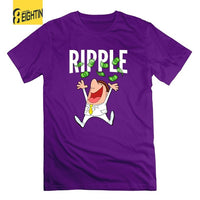 Ripple XRP Millionaire Cryptocurrency T-Shirt Tops Round Collar T Shirts Short Sleeves Original Tops for Men 100% Cotton Tees - Crypto gear and stuff