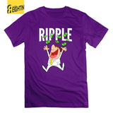 Ripple XRP Millionaire Cryptocurrency T-Shirt Tops Round Collar T Shirts Short Sleeves Original Tops for Men 100% Cotton Tees - Crypto gear and stuff