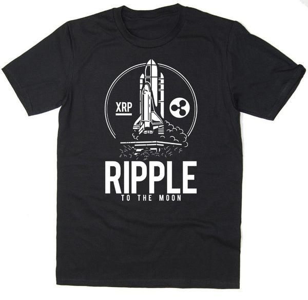 XRP ripple short sleeve black T-shirts - Crypto gear and stuff
