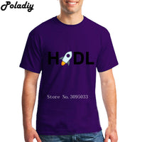 XLM Stellar Lumens  Cryptocurrency HODL T Shirt Short Sleeve Clothes Men Street Wear O-neck Cotton XXXL Vintage Mens T Shirts - Crypto gear and stuff