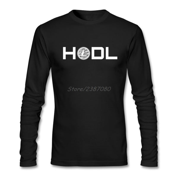 Litecoin T Shirt Atmosphere Mens T Shirts Fashion 2018 O-neck Cotton Long Sleeve - Crypto gear and stuff