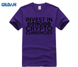 Invest In Cryptocurrencies Ethereum Litecoin Monero Bitcoin Zcash T Shirt Man Short Sleeve Cheap Tees Male Oversize Clothing - Crypto gear and stuff