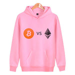 Ethereum VS Bitcoin Hoodies Sweatshirt Autumn Winter Men's Long Sleeve Pullovers 3d Print Tracksuit Plus Size Dropship X4174 - Crypto gear and stuff